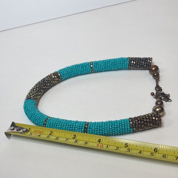 Multi Seed Bead Chocker Necklace 15" 3.5" Extender - Picture 6 of 12